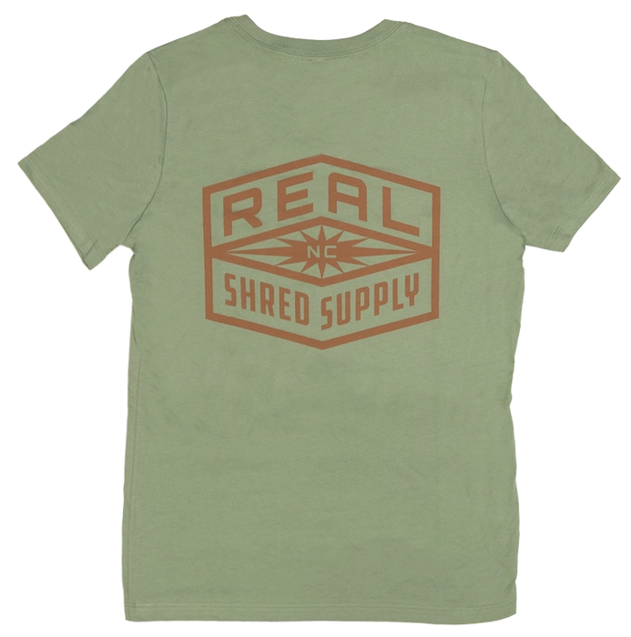 REAL Wmn's Shred Supply Tee-Sage
