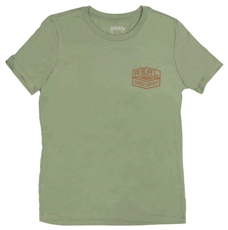 REAL Wmn's Shred Supply Tee-Sage