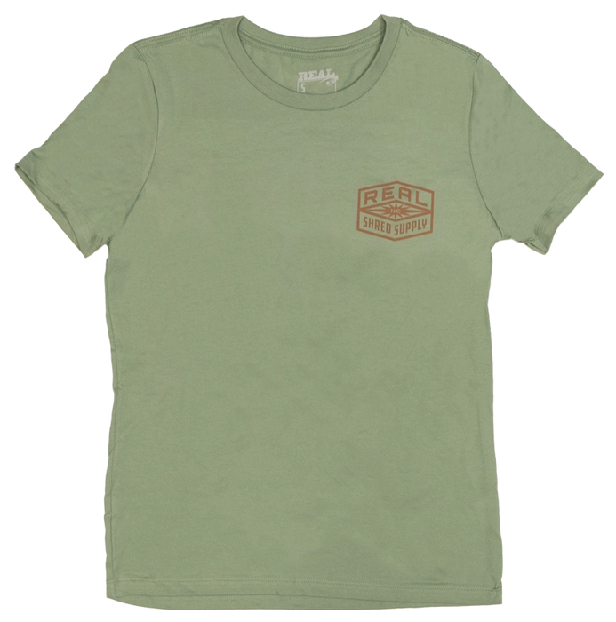 REAL Wmn's Shred Supply Tee-Sage