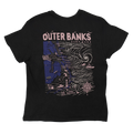 REAL Wmn's Outer Banks Map Boyfriend Tee-Vintage Black/Twilight
