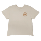 REAL Wmn's Outer Banks Map Boyfriend Tee-Bone/Sunset