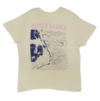REAL Wmn's Outer Banks Map Boyfriend Tee-Bone/Twilight