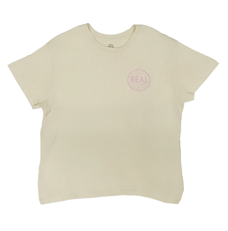 REAL Wmn's Outer Banks Map Boyfriend Tee-Bone/Twilight