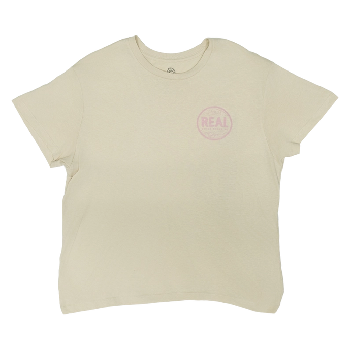 REAL Wmn's Outer Banks Map Boyfriend Tee-Bone/Twilight