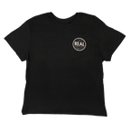 REAL Wmn's Outer Banks Map Boyfriend Tee-Vintage Black