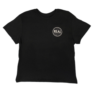 REAL Wmn's Outer Banks Map Boyfriend Tee-Vintage Black— Alternate View