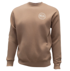 REAL Wmn's Outer Banks Map Crew Sweatshirt-Latte