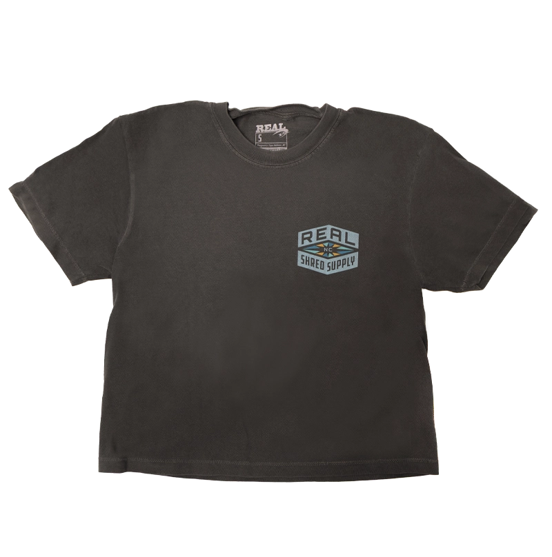 REAL Wmn's Shred Supply Multi Crop Tee-Pepper