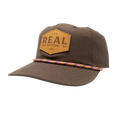 REAL Work Badge Leather Patch Hat-Bracken Wax Canvas