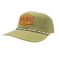 REAL Work Badge Leather Patch Hat-Capulet Olive Waxed