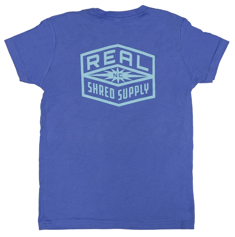 REAL Toddler Shred Supply Tee-Heather Columbia Blue