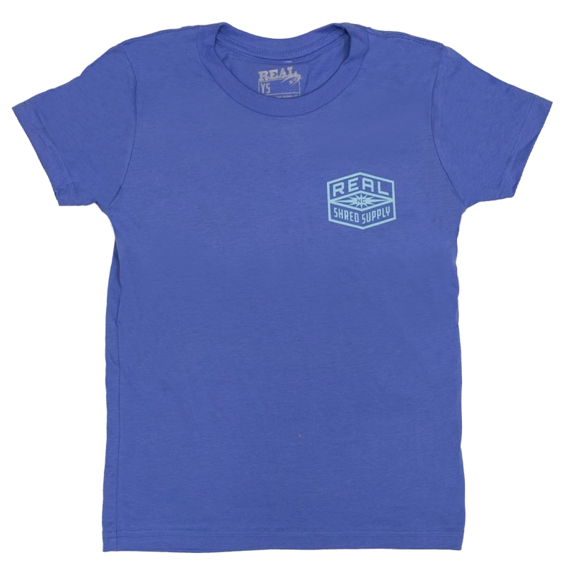 REAL Youth Shred Supply Tee-Columbia Blue