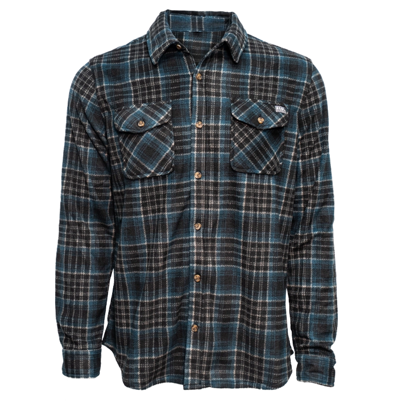 REAL Bruce Fleece L/S Shirt-Black
