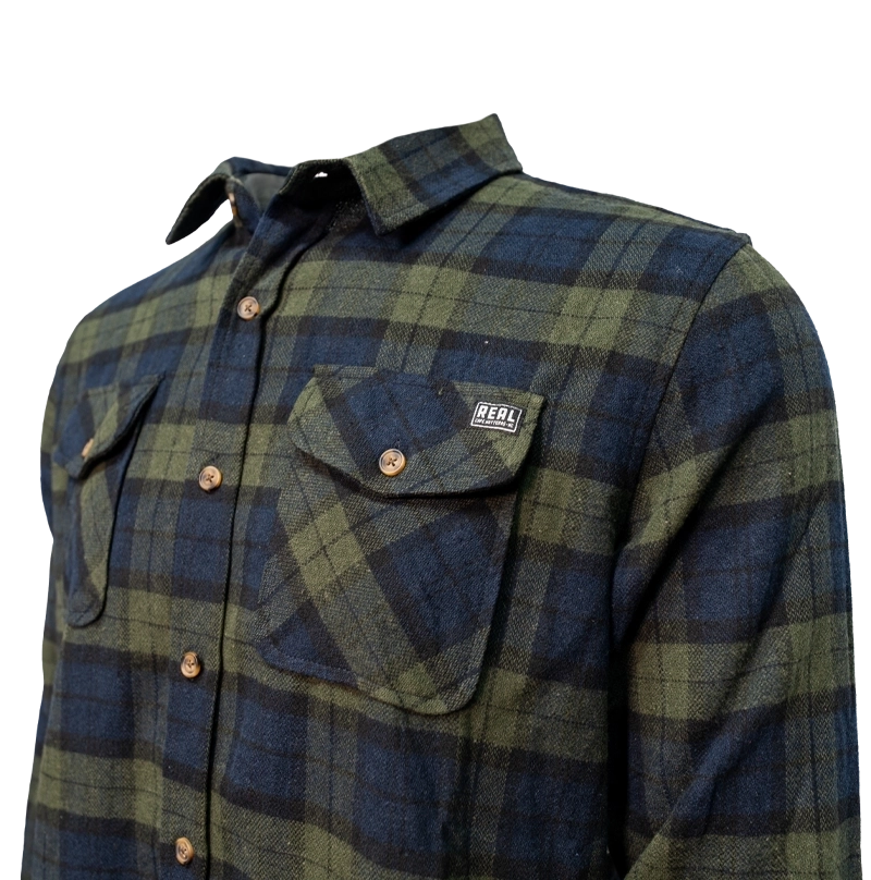 REAL Glen Ivy Flannel L/S Shirt-Navy
