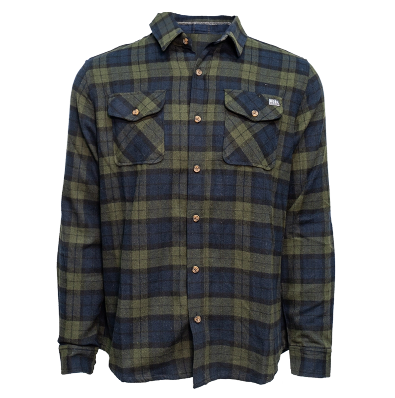 REAL Glen Ivy Flannel L/S Shirt-Navy