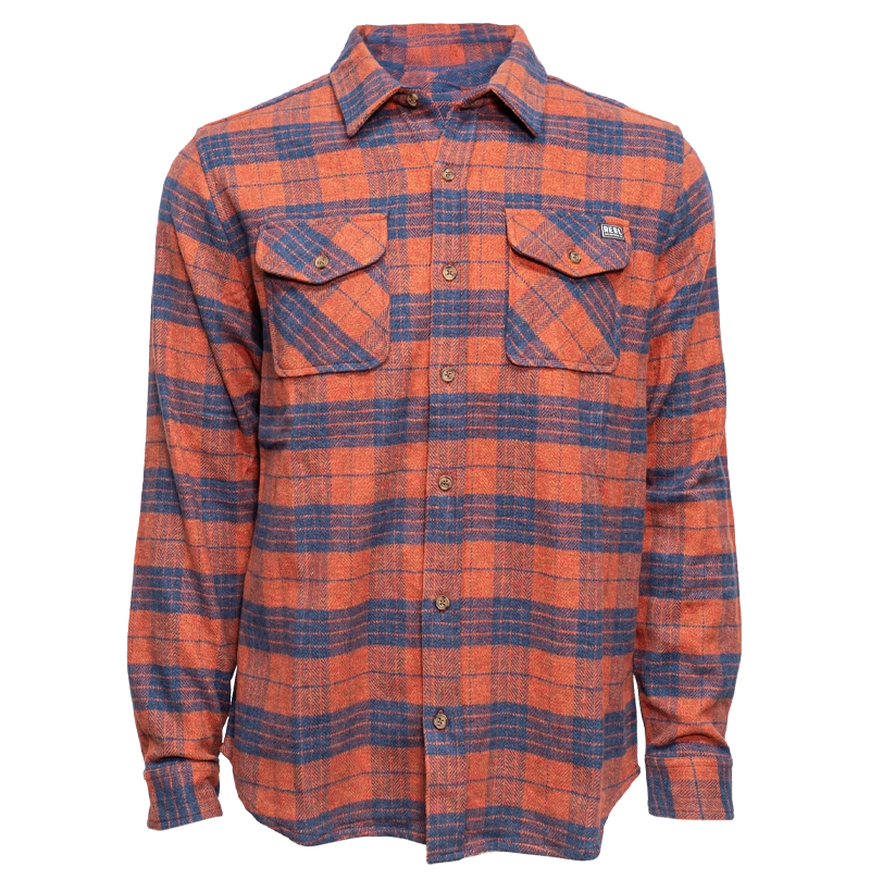 REAL Costello Flannel L/S Shirt-Navy