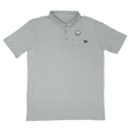 REAL Pebble Polo Shirt-Heather Grey