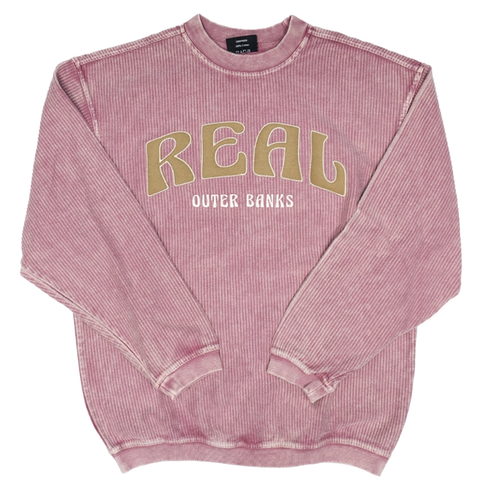 REAL Balboa Felt Crew Sweatshirt-Maroon