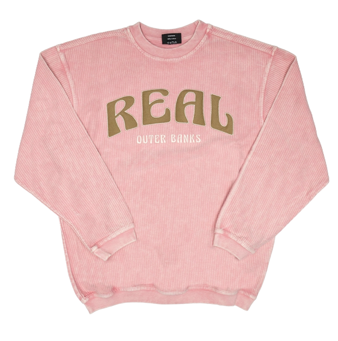 REAL Balboa Felt Crew Sweatshirt-Rose
