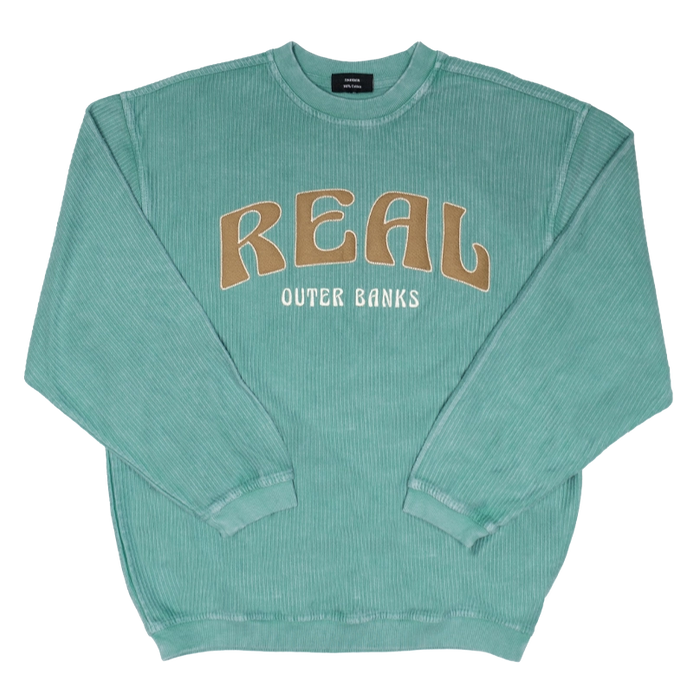 REAL Balboa Felt Crew Sweatshirt-Sage