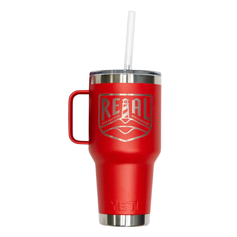 REAL x YETI Rambler 35 oz Straw Mug-Rescue Red