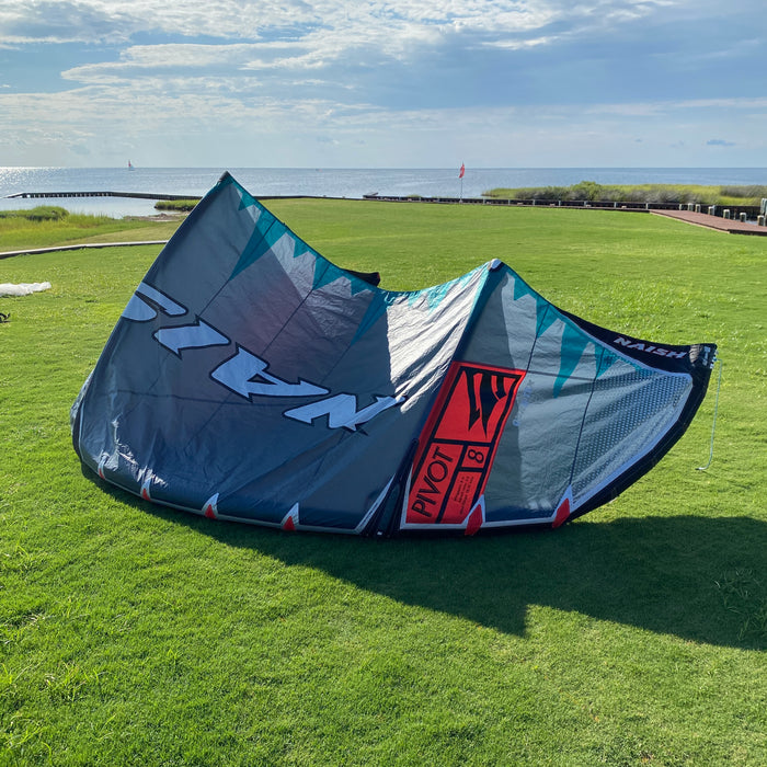 USED 2020 Naish Pivot Kite-8m-Grey/Teal/Red Default Title