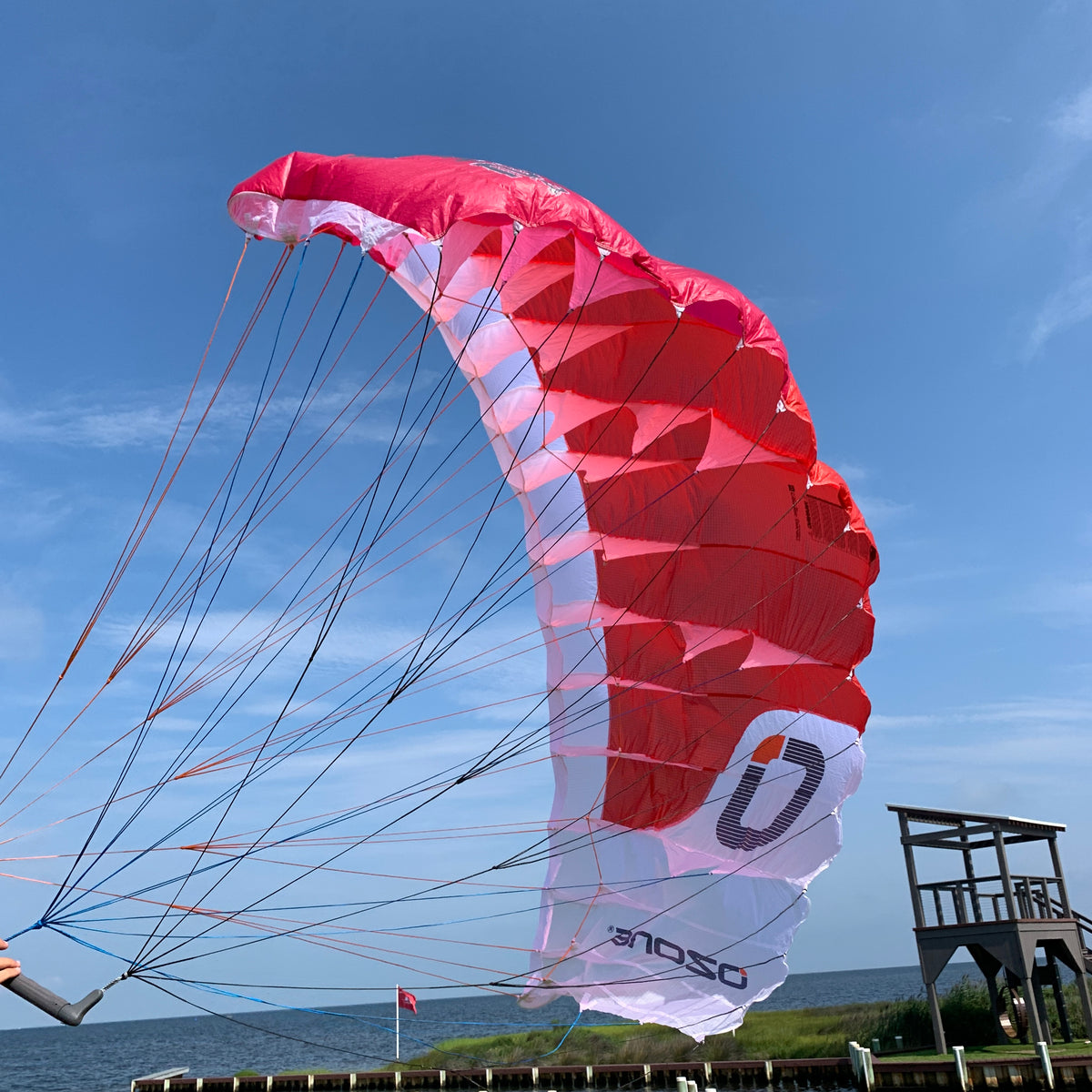 USED Ozone Pocket Rocket Parawing-Red/White-2.4m
