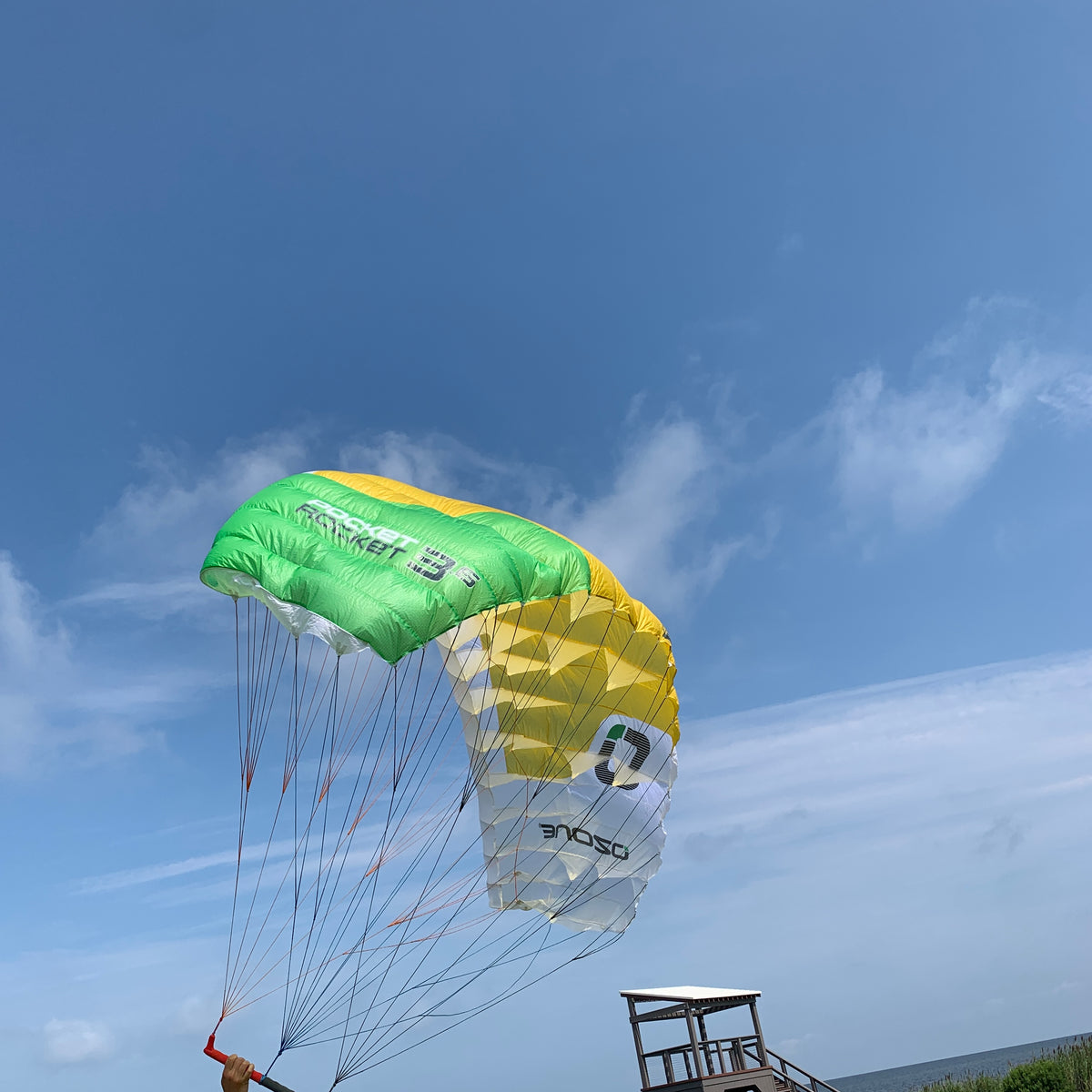 USED Ozone Pocket Rocket Parawing-Yellow/Green-3.6m