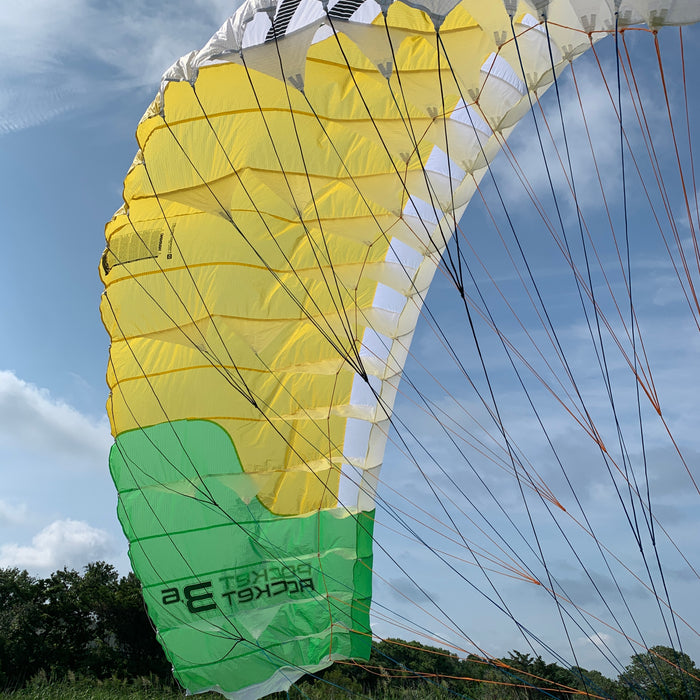 USED Ozone Pocket Rocket Parawing-Yellow/Green-3.6m