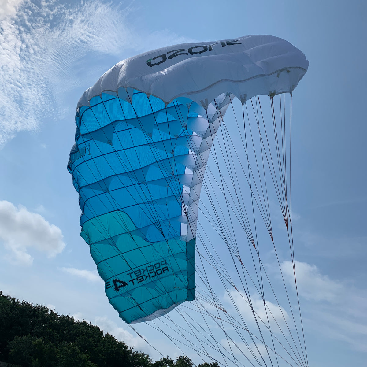 USED Ozone Pocket Rocket Parawing-Marine Blue/Emerald-4.3m