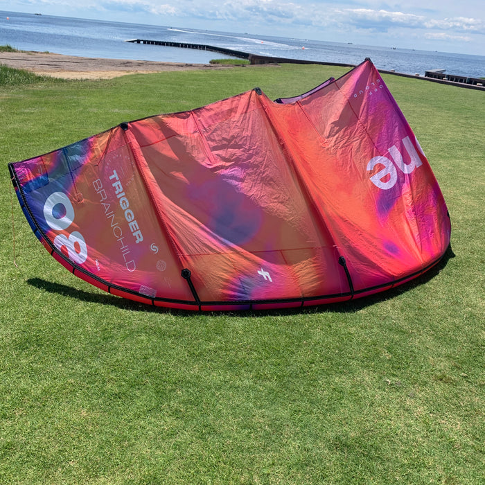 USED F-One Trigger V2 Brainchild Kite-Heatmap-8m