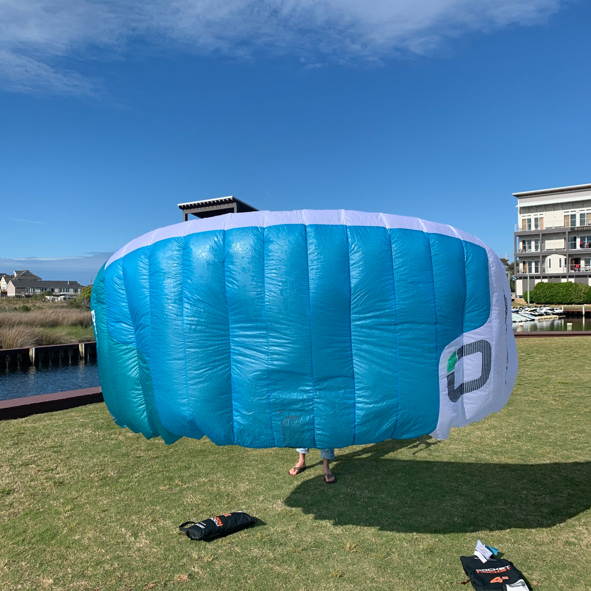 USED Ozone Pocket Rocket Parawing-Blue/Green-4.3m