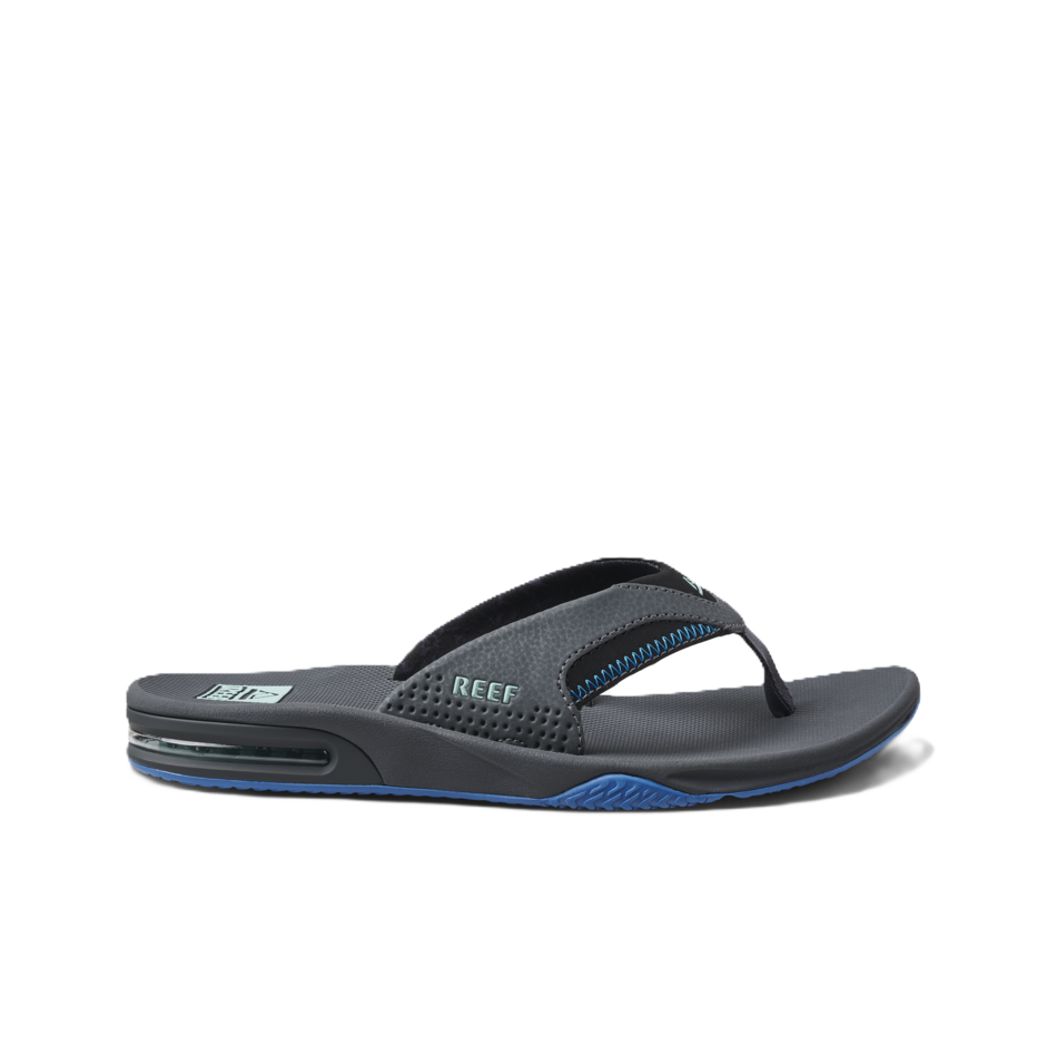 REEF Fanning Sandal-Gunmetal/Ocean
