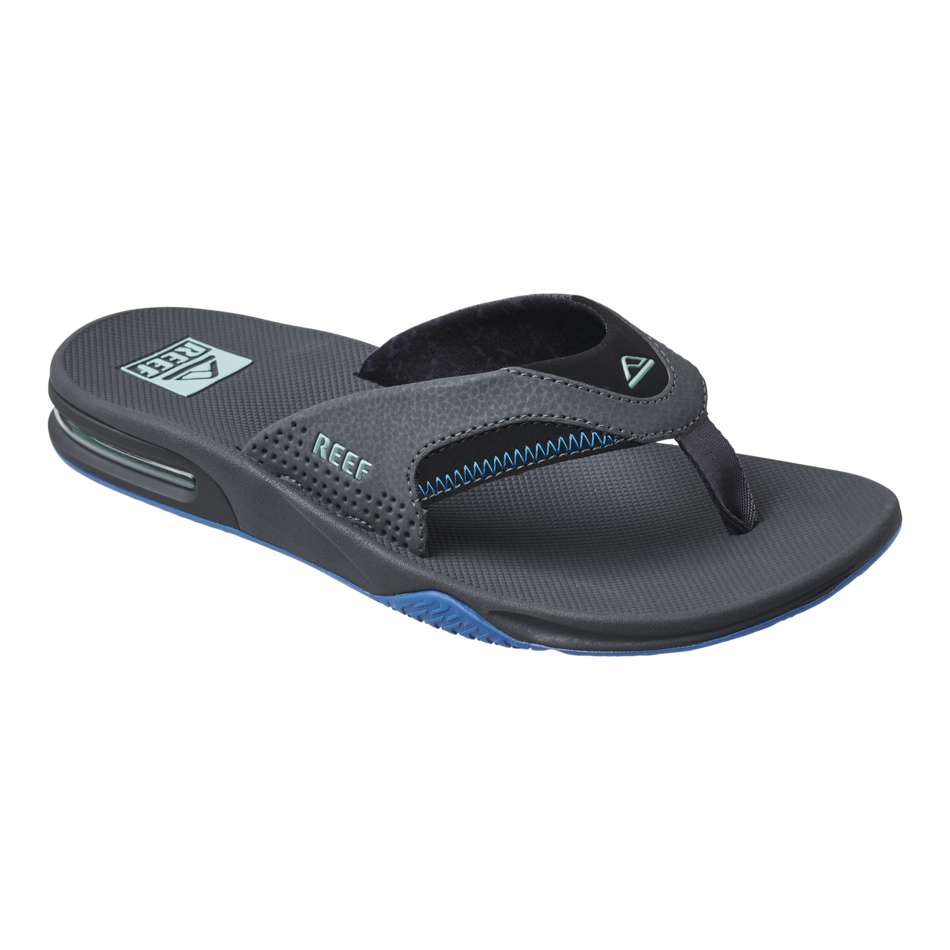 REEF Fanning Sandal-Gunmetal/Ocean