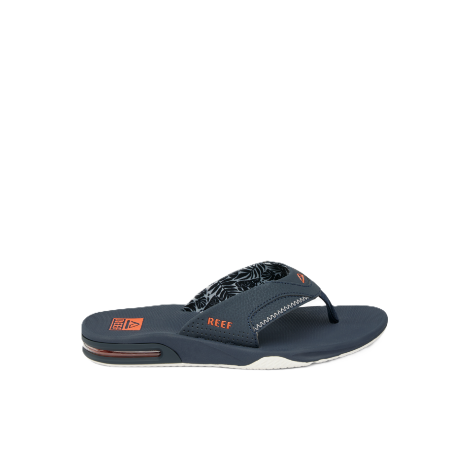 REEF Fanning Sandal-Navy/Orange Tropic