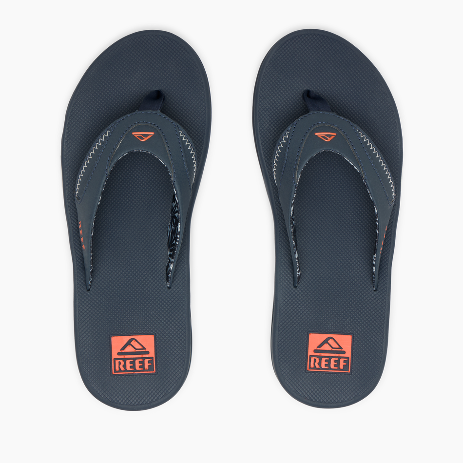 REEF Fanning Sandal-Navy/Orange Tropic