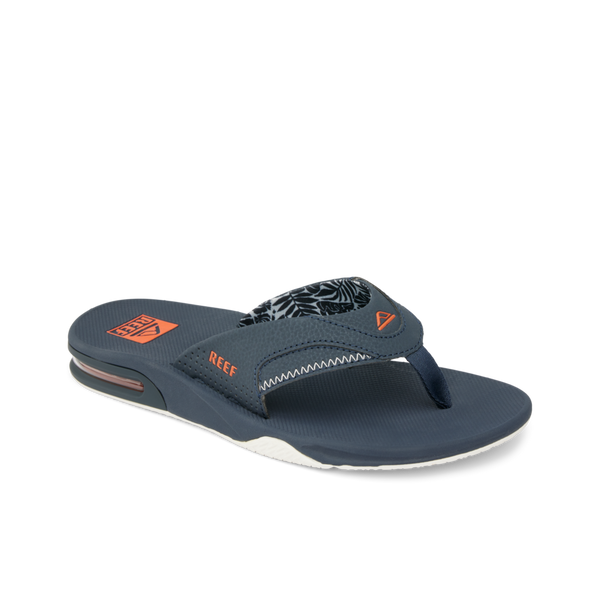 REEF Fanning Sandal-Navy/Orange Tropic — REAL Watersports display picture 2