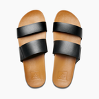 REEF Cushion Vista Sandal-Black/Natural