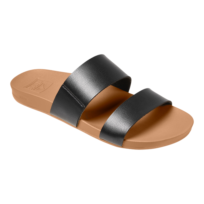 REEF Cushion Vista Sandal-Black/Natural