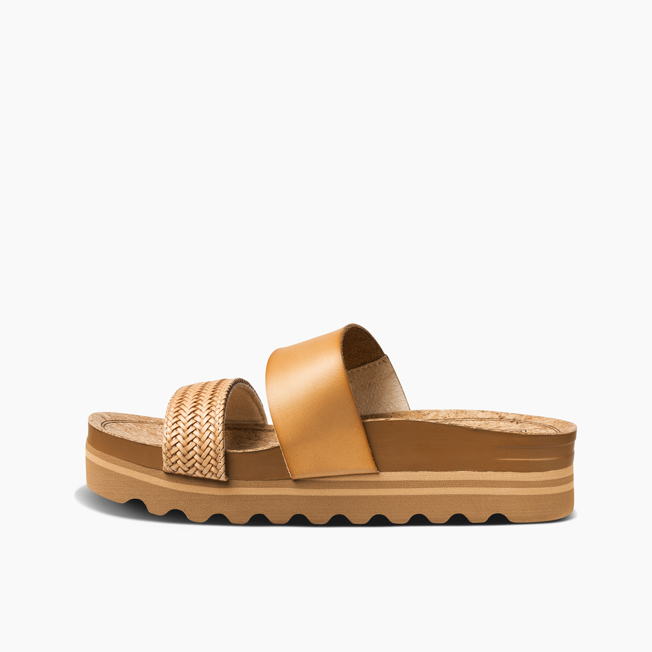 REEF Cushion Vista Hi Sandal-Natural Braid