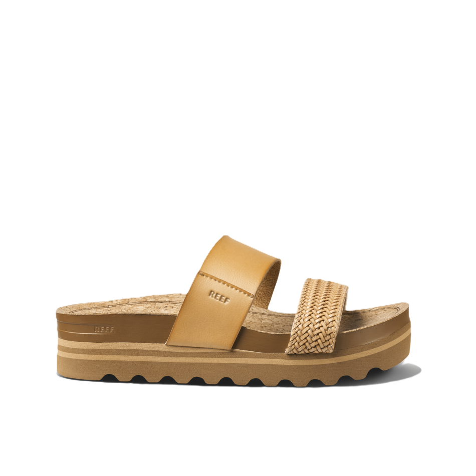 REEF Cushion Vista Hi Sandal-Natural Braid