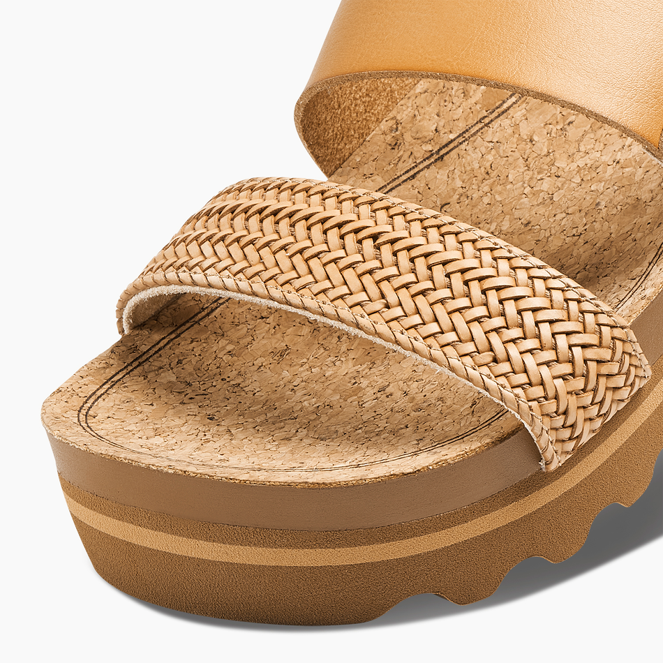 REEF Cushion Vista Hi Sandal-Natural Braid