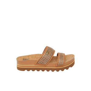 REEF Cushion Vista Hi Sandal-Chocolate Raffia