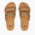 REEF Cushion Vista Hi Sandal-Chocolate Raffia