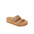 REEF Cushion Vista Hi Sandal-Chocolate Raffia