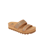 REEF Cushion Vista Hi Sandal-Chocolate Raffia