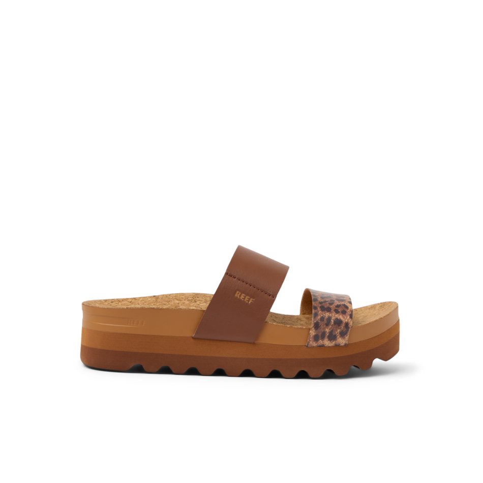 REEF Cushion Vista Hi Sandal-Brown/Leopard