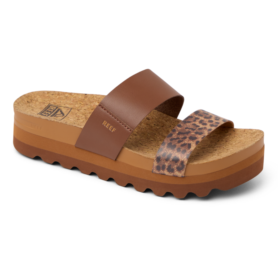 REEF Cushion Vista Hi Sandal-Brown/Leopard