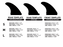 Firewire Velox Futures Tri/Quad Fin Set-White/Charcoal-Large