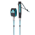 Channel Islands Round Comp Leash-Cyan Black-6' x 3/16"